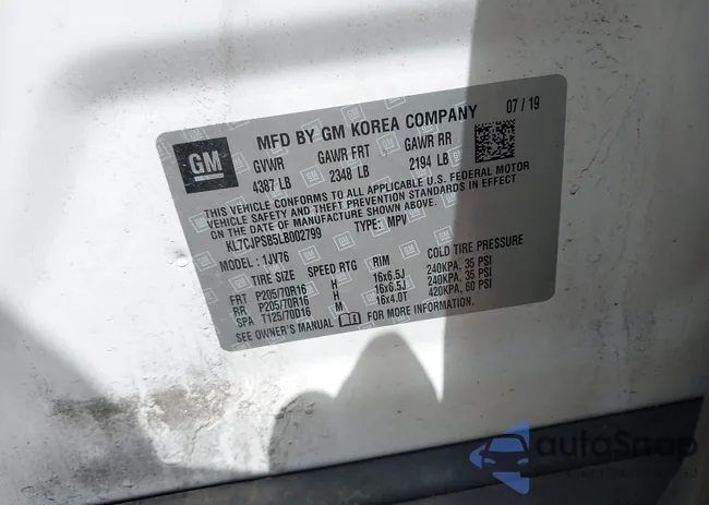 KL7CJPSB5LB002799: 42247119