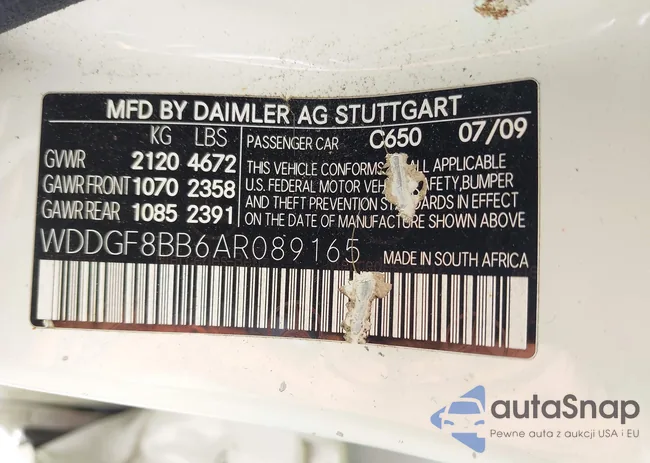 WDDGF8BB6AR089165: 42247188