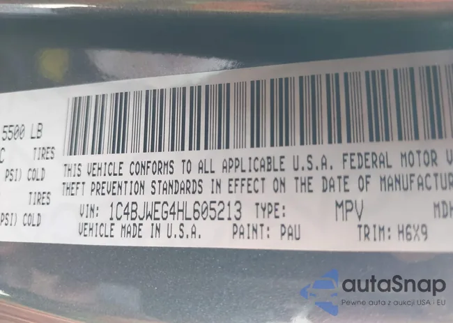 1C4BJWEG4HL605213: 42247221