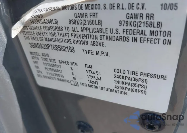 3GNDA23P76S552199: 42248347