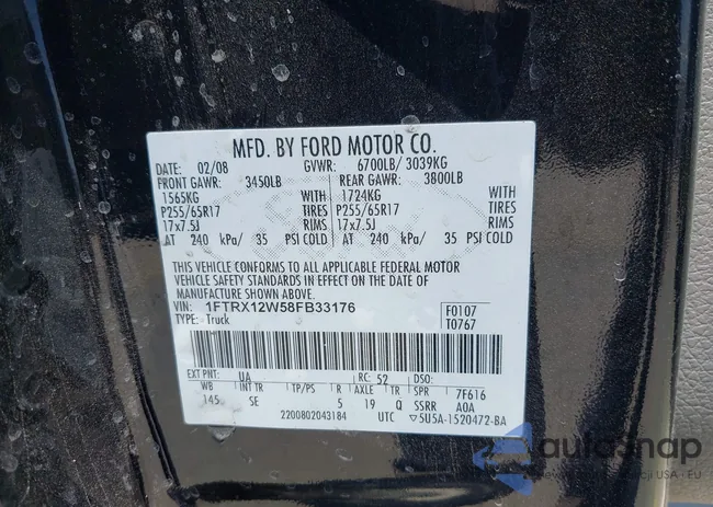 1FTRX12W58FB33176: 42248394