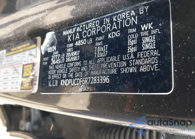 KNDPUCDF6R7283396: 42248457