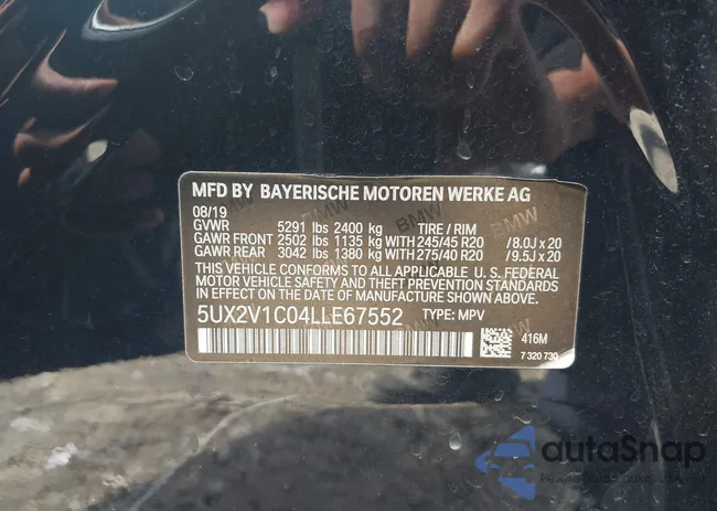 5UX2V1C04LLE67552: 42248462