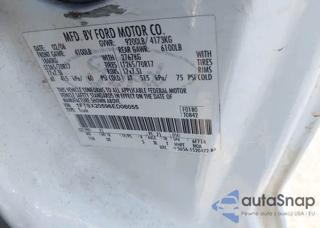 1FTSX20596ED06055: 42248597