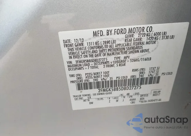 2FMGK5B85DBD27275: 42248657