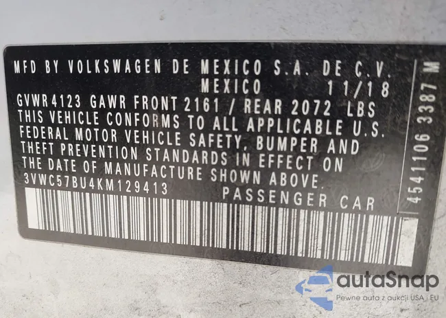 3VWC57BU4KM129413: 42248788