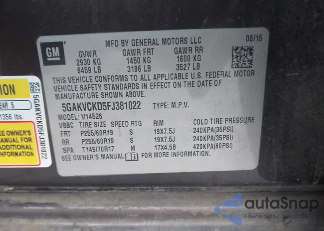 5GAKVCKD5FJ381022: 42248818