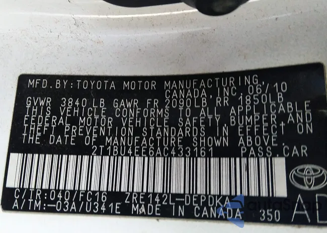 2T1BU4EE6AC433161: 42248839