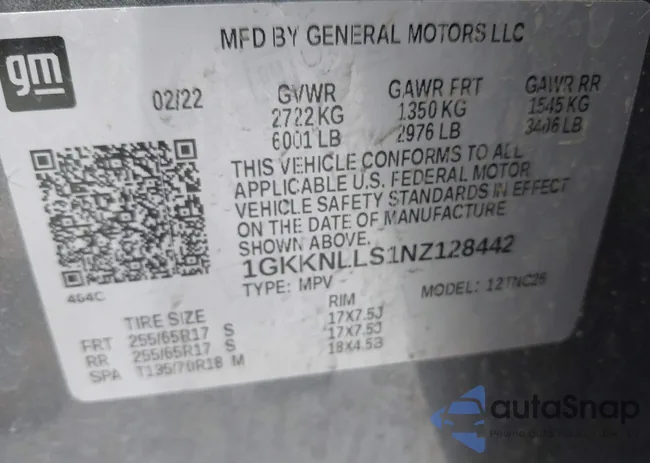 1GKKNLLS1NZ128442: 42248884