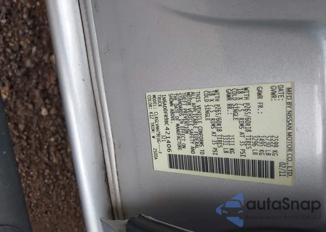 1N6AD0FR9BC421406: 42247975