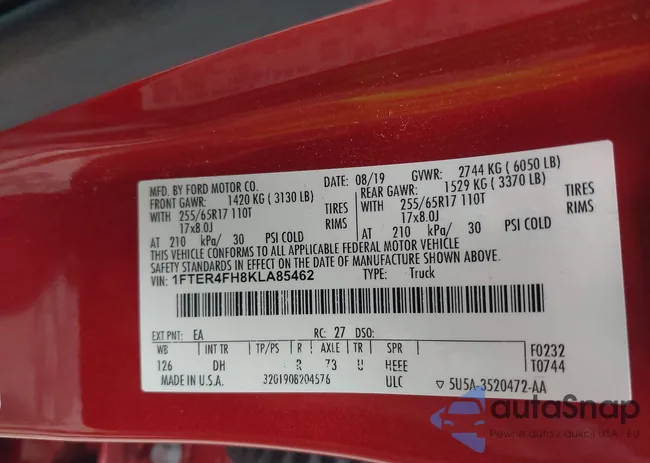 1FTER4FH8KLA85462: 42247989