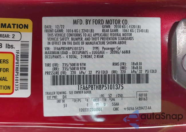 1FA6P8TH8P5101375: 42248126