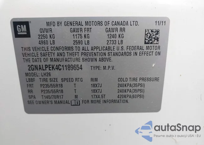 2GNALPEK4C1189654: 42248129