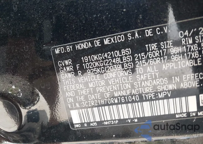 3CZRZ1H70RM761040: 42248172