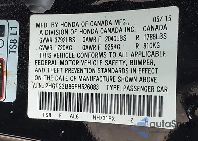 2HGFG3B86FH526083: 42248182