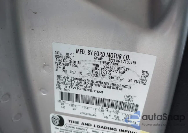 1FTFW1CT9DFB31659: 42248324