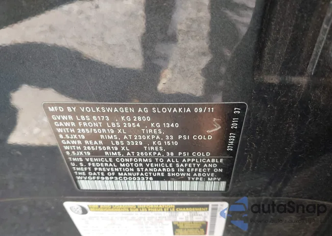 WVGFF9BP3CD003376: 42249714