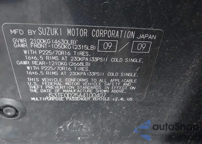 JS3TE0D25A4100407: 42249747