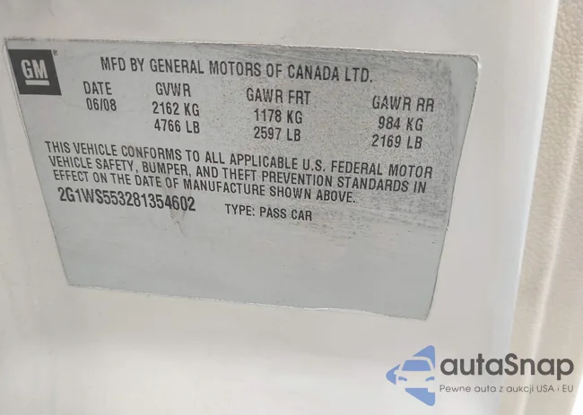 2G1WS553281354602: 42249895