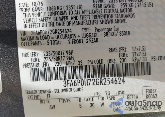 3FA6P0H72GR254624: 42249113