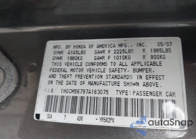 1HGCM56797A163075: 42250465