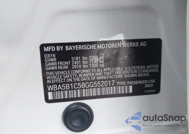 WBA5B1C58GG552017: 42250648
