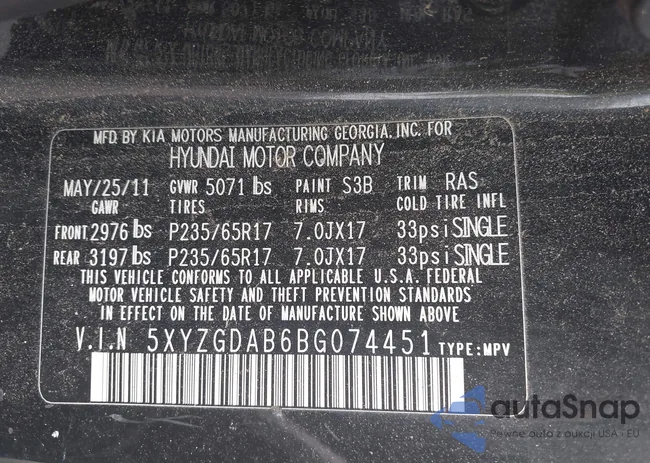 5XYZGDAB6BG074451: 42250829