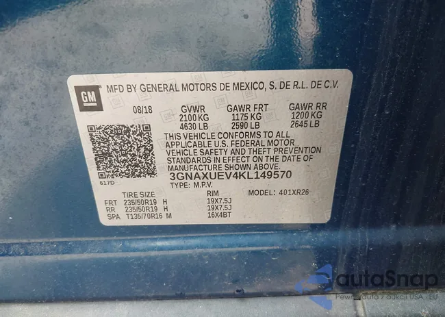 3GNAXUEV4KL149570: 42250214