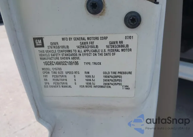 1GCEC14W02Z109106: 42251365