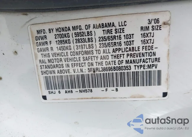 5FNRL38696B080353: 42251486