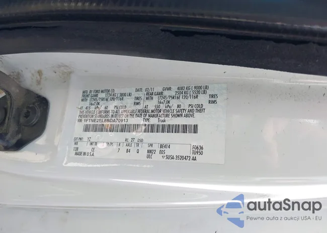 1FTNE2EL6BDA70913: 42251527