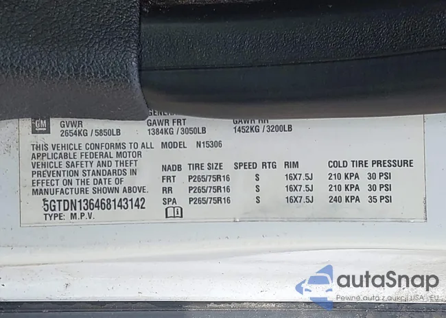 5GTDN136468143142: 42251550