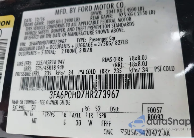 3FA6P0HD7HR273967: 42251719