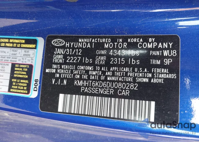 KMHHT6KD6DU080282: 42251773