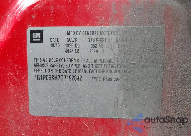 1G1PC5SH7G7192842: 42251865