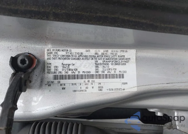 1FAHP3F29CL311427: 42251928