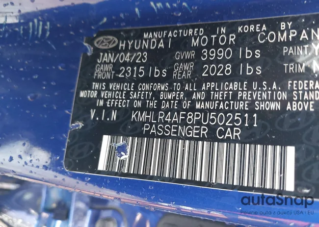 KMHLR4AF8PU502511: 42251152