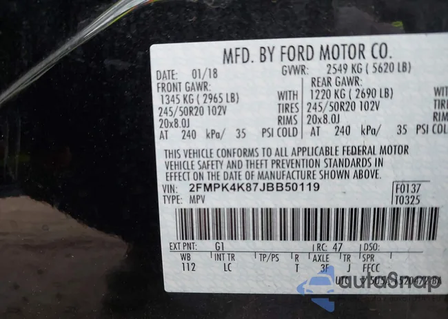 2FMPK4K87JBB50119: 42251277