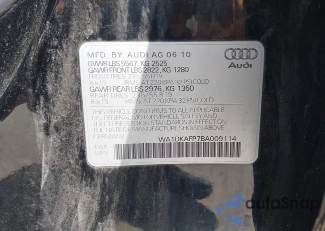 WA1DKAFP7BA009114: 42251307