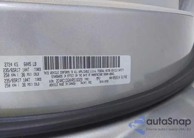 2C4RC1DGXHR516329: 42252462