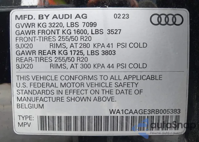 WA1CAAGE3RB005383: 42252589