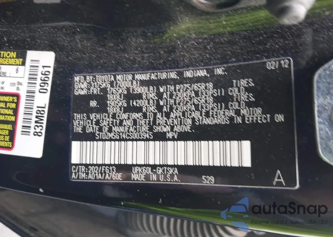 5TDZM5G14CS003945: 42252592