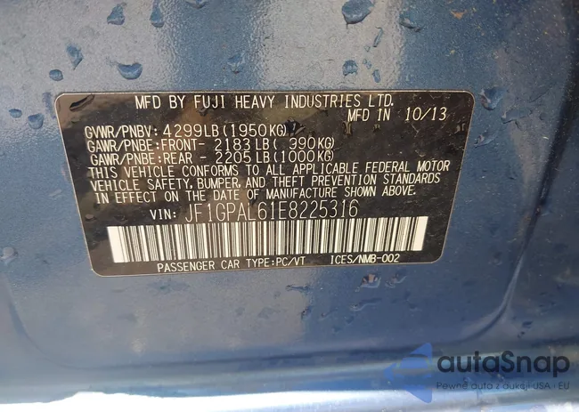 JF1GPAL61E8225316: 42252802