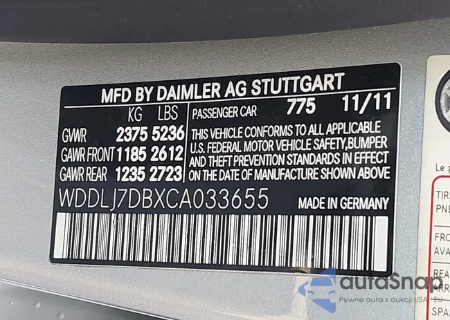 WDDLJ7DBXCA033655: 42252855