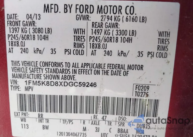 1FM5K8D8XDGC59246: 42252237