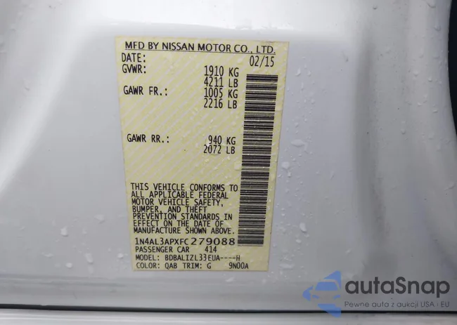 1N4AL3APXFC279088: 42253386