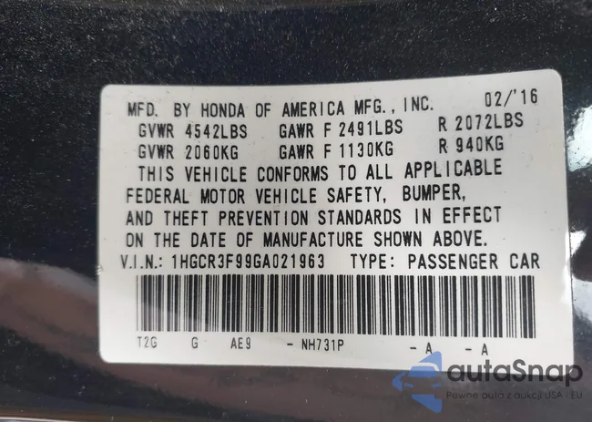 1HGCR3F99GA021963: 42253579