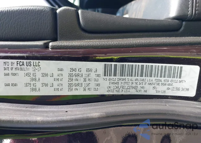 1C4RJFBG1JC270422: 42253598