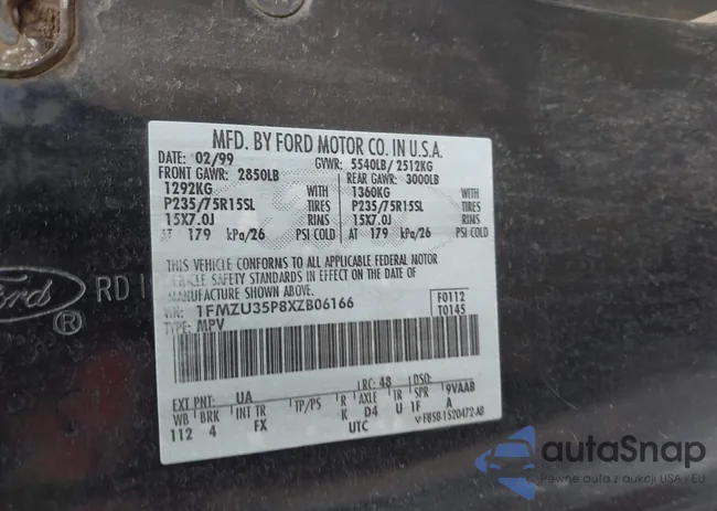 1FMZU35P8XZB06166: 42253702