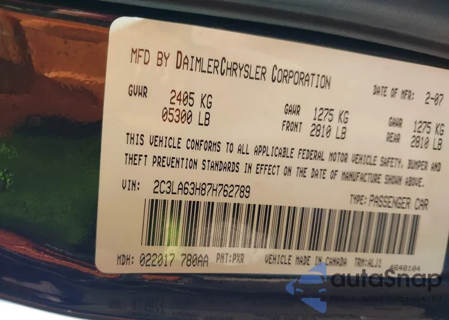 2C3LA63H87H762789: 42253938